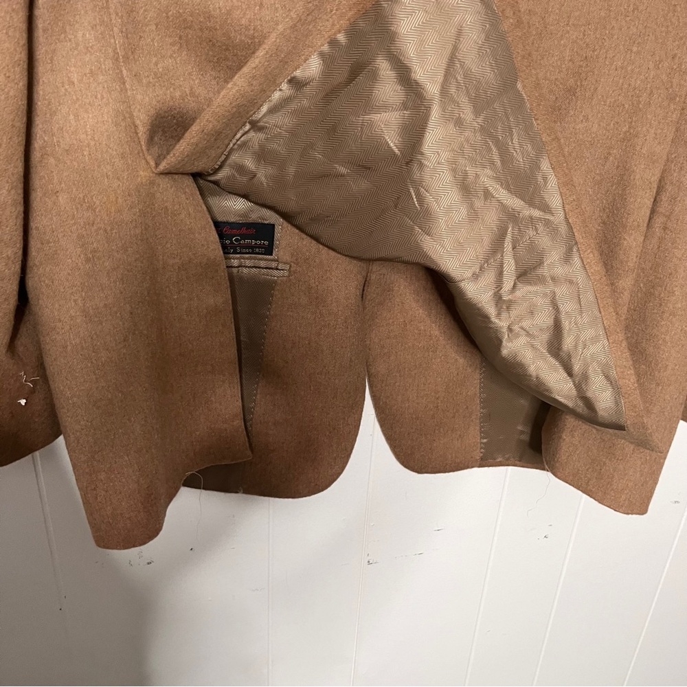 Joseph Abboud 100% Camel Hair Made in Italy Tan Sport Coat Lanificio Campore 46L - Picture 13 of 13